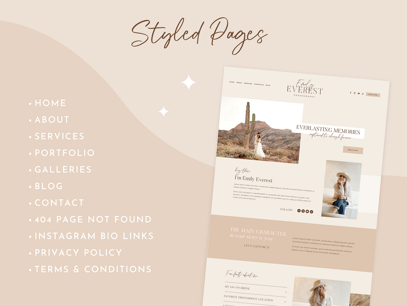 Emily Everest Squarespace Template - Design Pixie