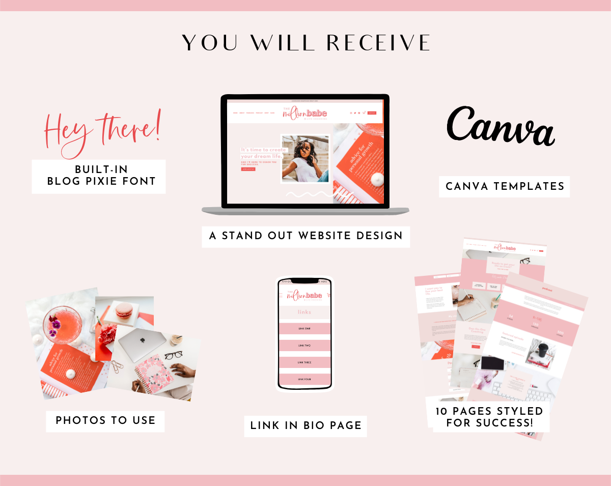 Million Babe Squarespace Template - Design Pixie