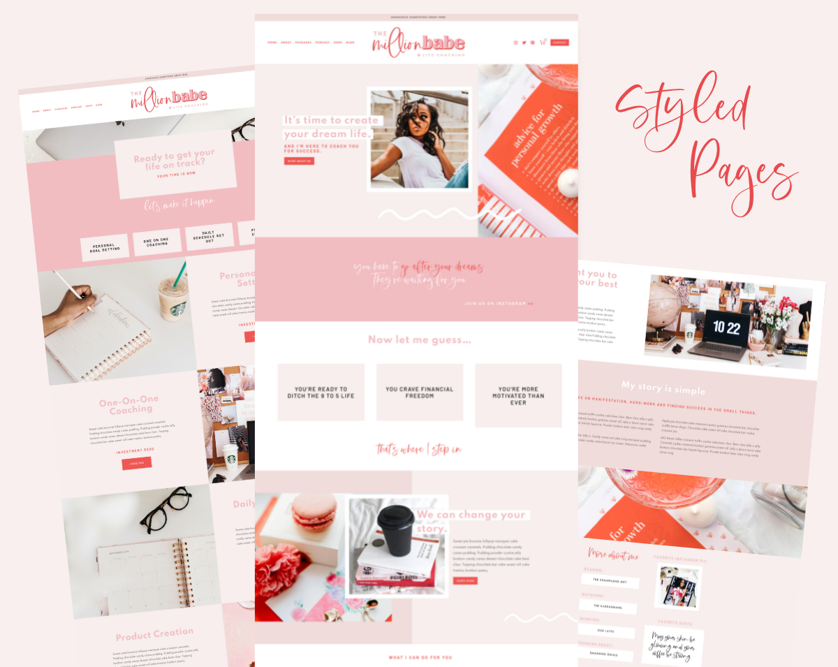 Million Babe Squarespace Template - Design Pixie