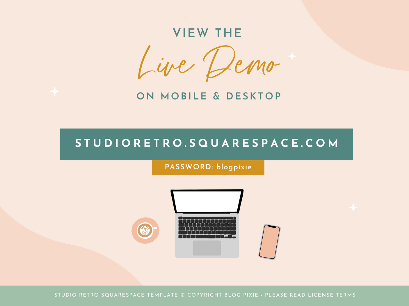 Studio Retro Squarespace Template - Design Pixie