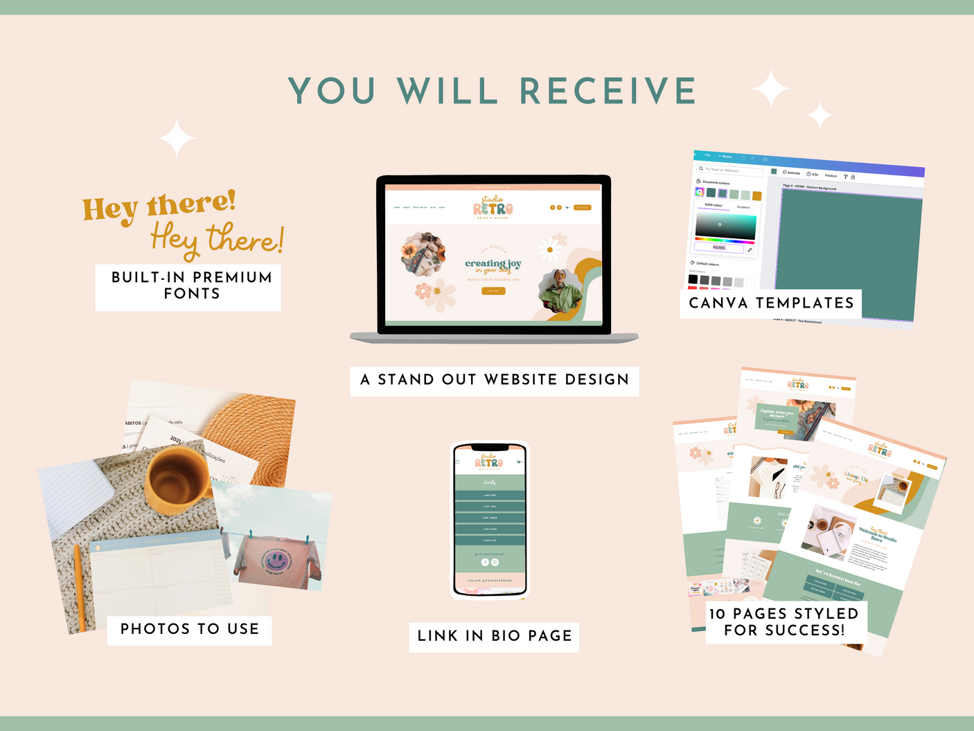 Studio Retro Squarespace Template - Design Pixie
