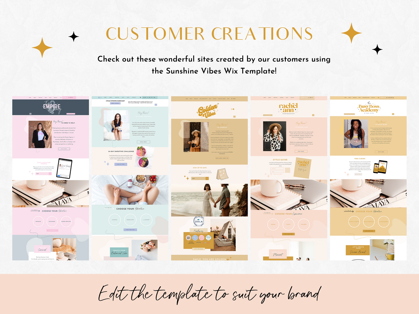 Sunshine Vibes Wix Template