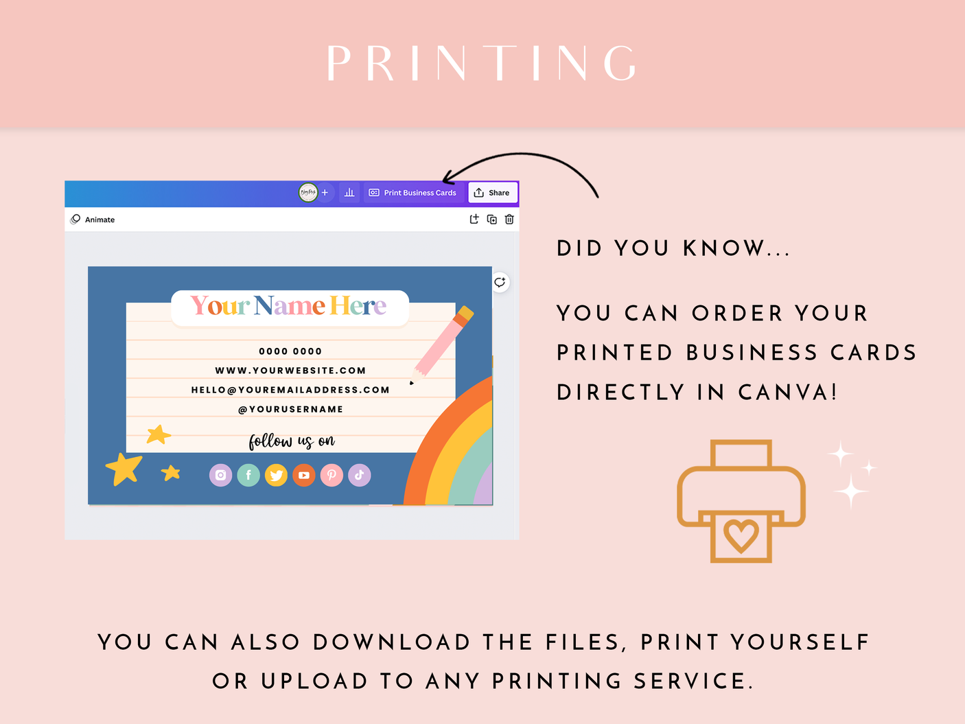 Teacher Business Card Template - Design Pixie