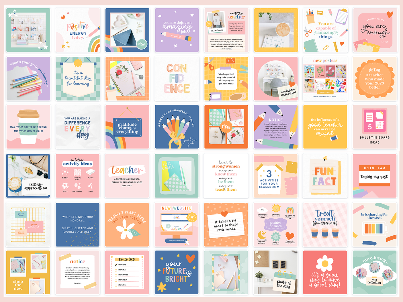 Teacher Instagram Post Templates - Design Pixie