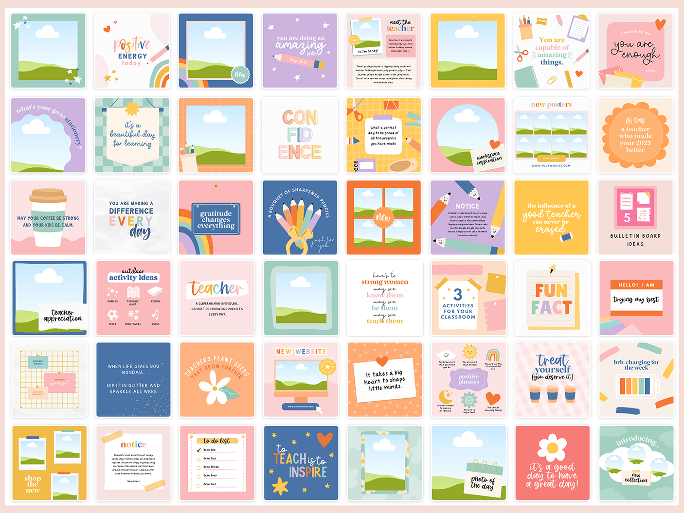 Teacher Instagram Post Templates - Design Pixie