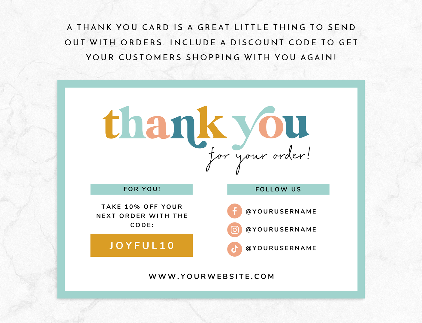 Dream You Thank You Card Template - Design Pixie