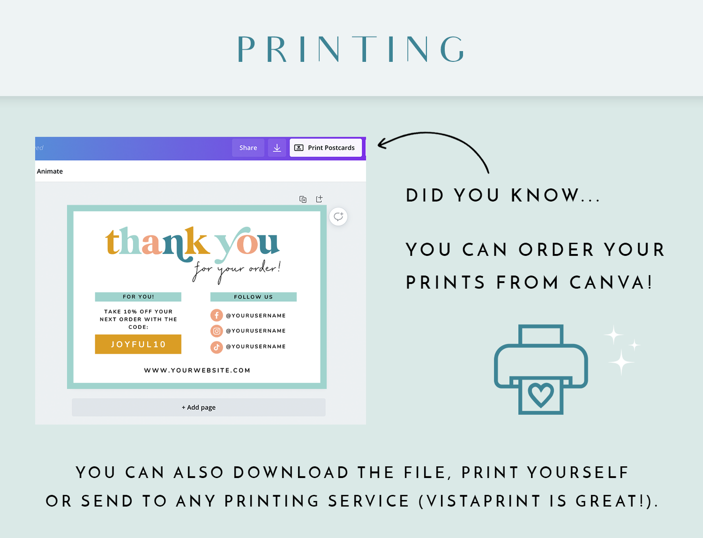 Dream You Thank You Card Template - Design Pixie