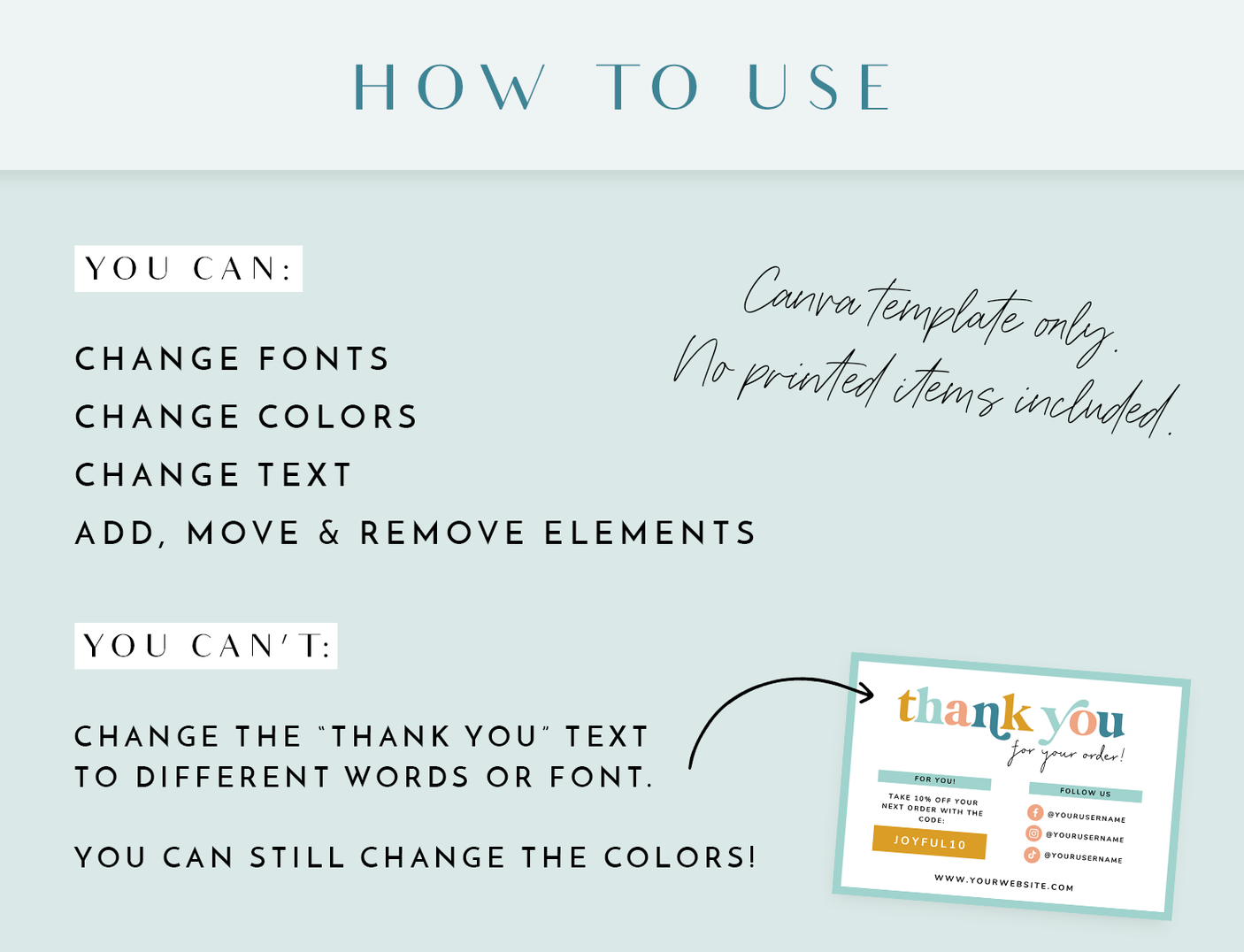 Dream You Thank You Card Template - Design Pixie