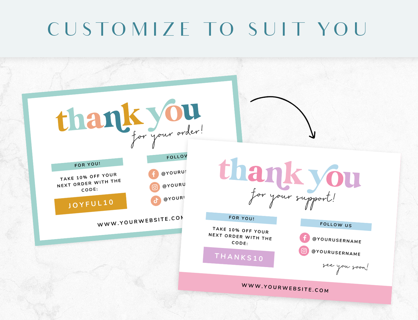 Dream You Thank You Card Template - Design Pixie