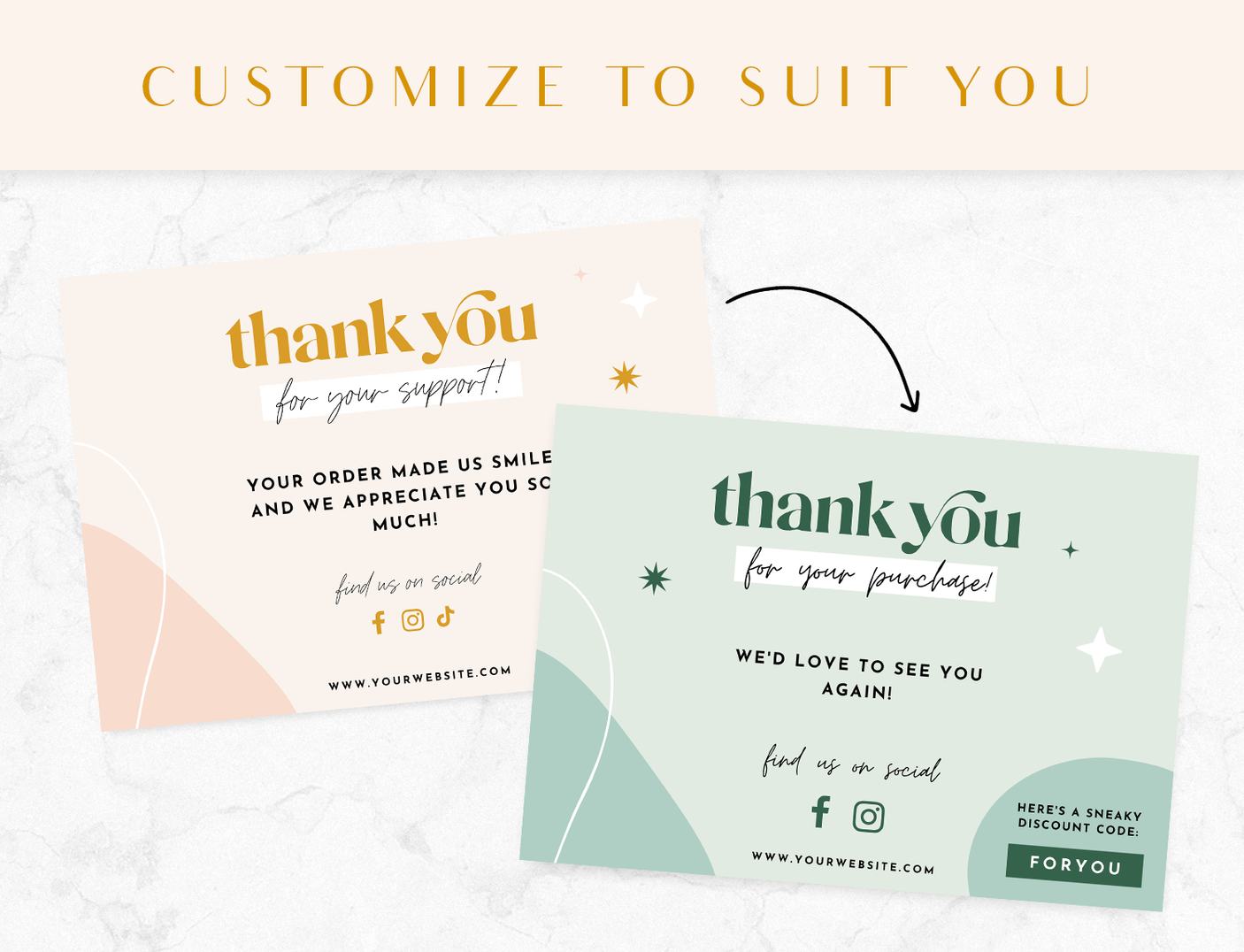 Sunshine Vibes Thank You Card Template - Design Pixie