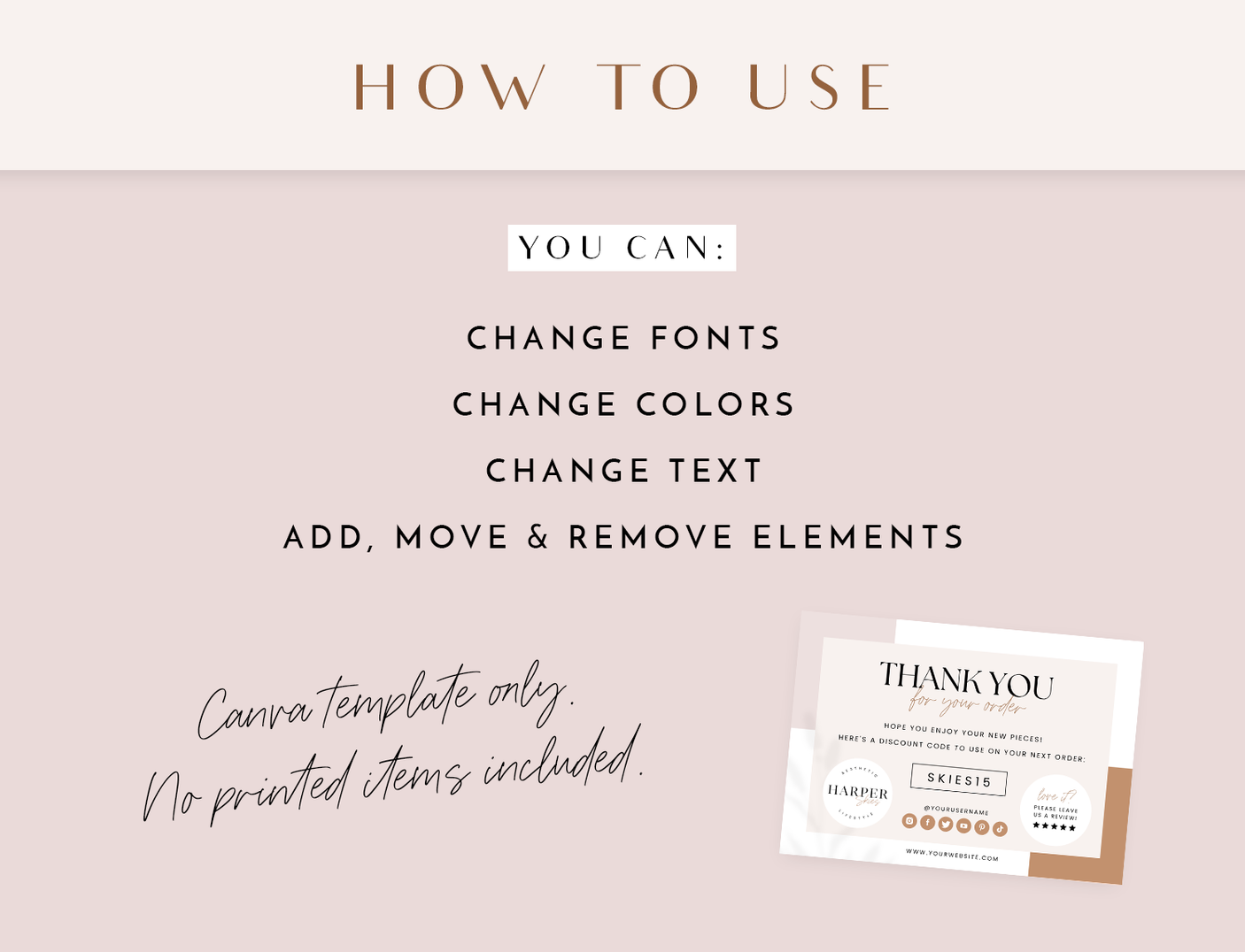 Minimal Neutral Thank You Card Template - Design Pixie