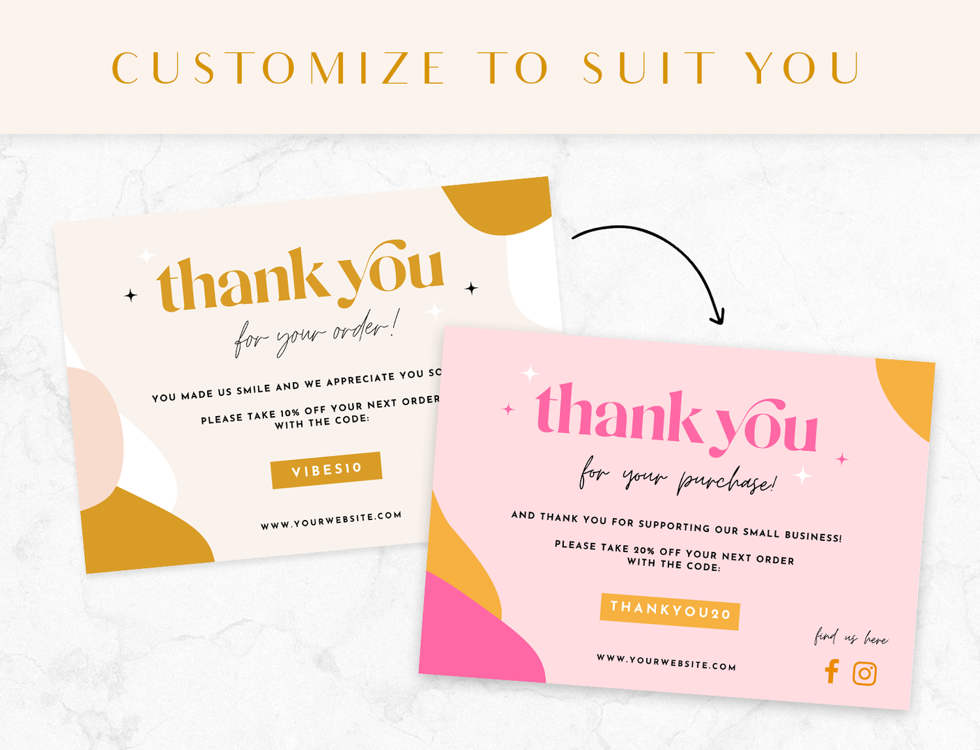 Boho Thank You Card Template - Design Pixie