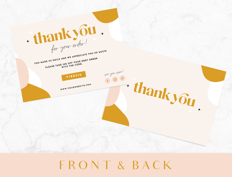 Boho Thank You Card Template - Design Pixie
