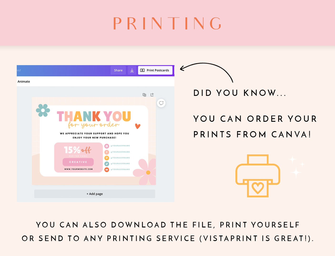 So Stitch Thank You Card Template - Design Pixie