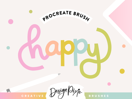 Happy Procreate Brush - Design Pixie
