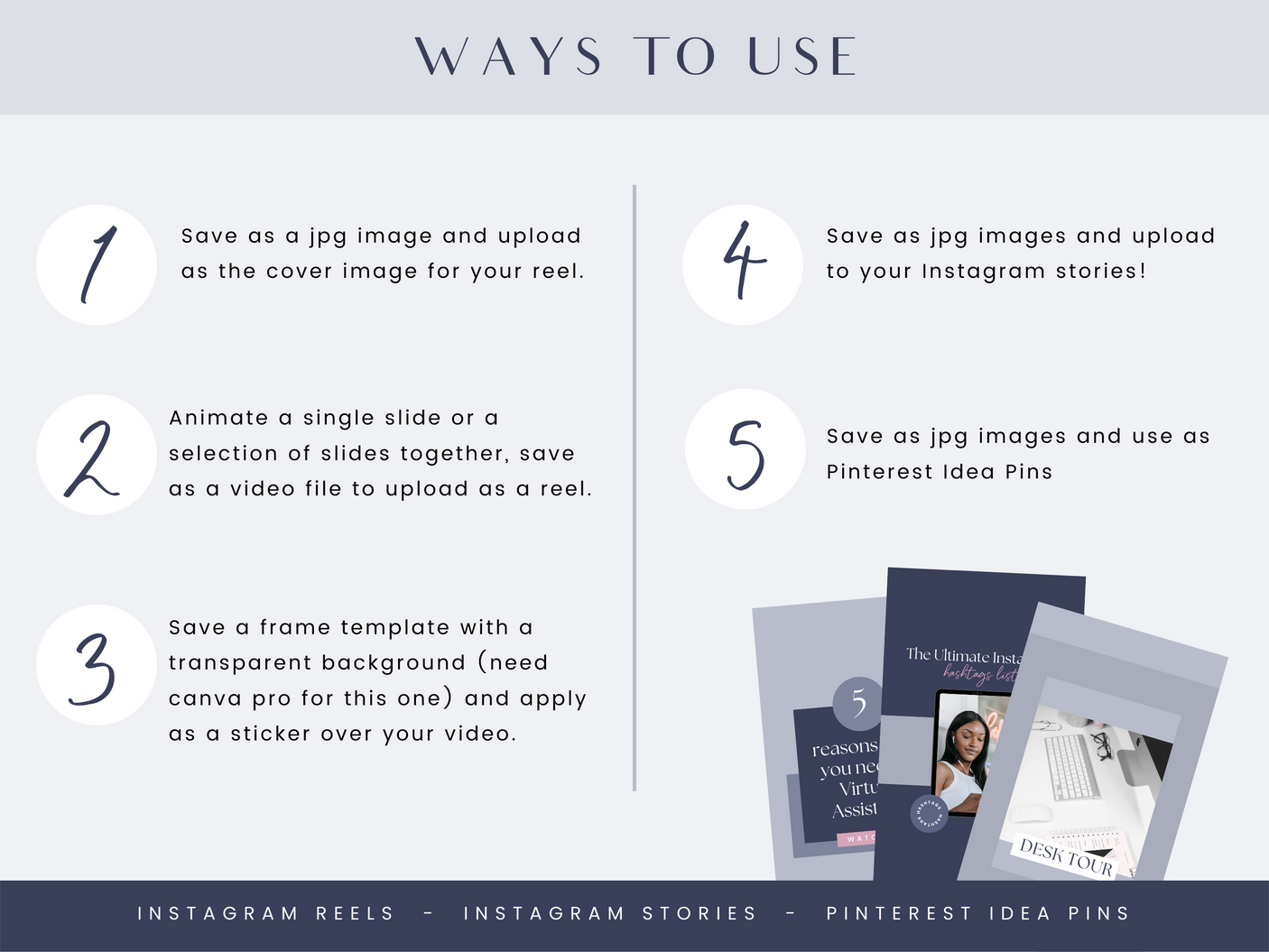 Virtual Assistant Instagram Reel Templates - Design Pixie