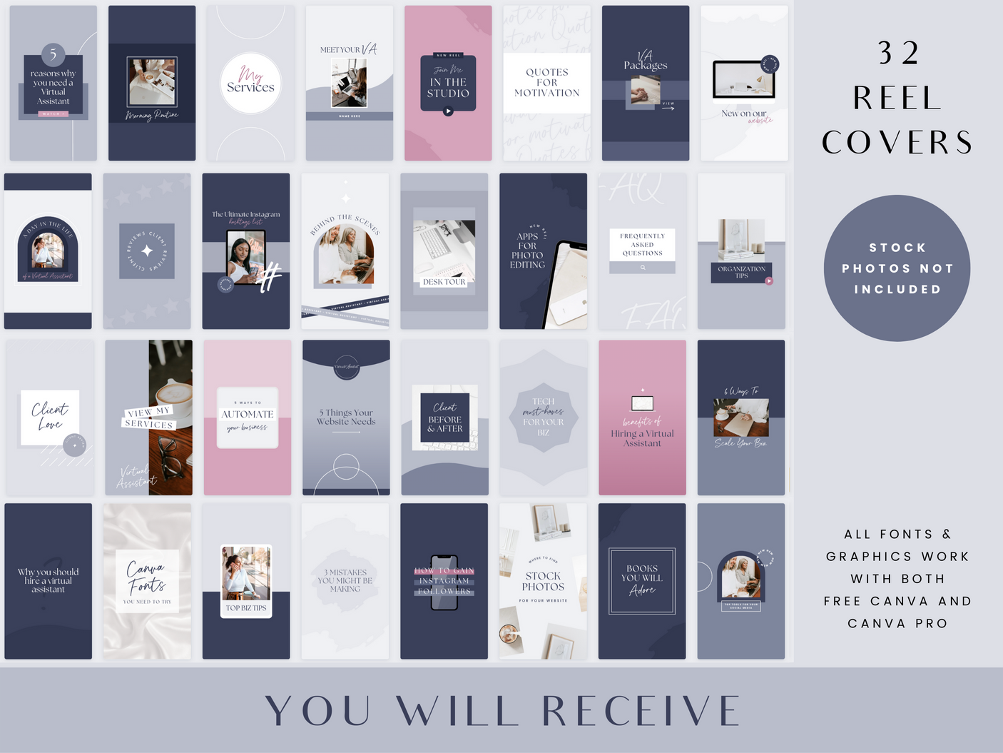 Virtual Assistant Instagram Reel Templates - Design Pixie