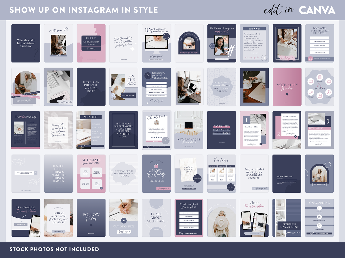 Virtual Assistant Instagram Templates