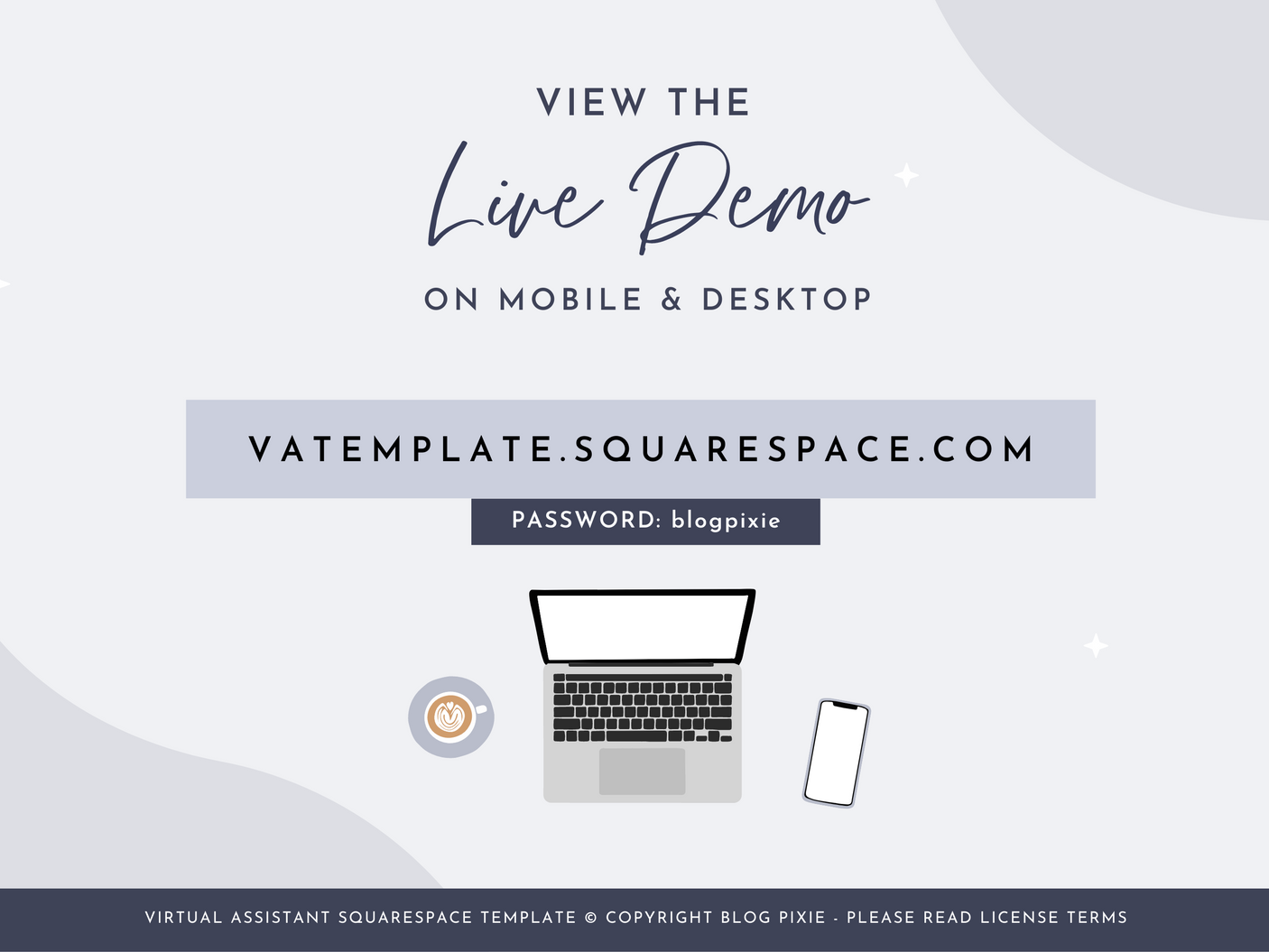 Virtual Assistant Squarespace Template - Design Pixie