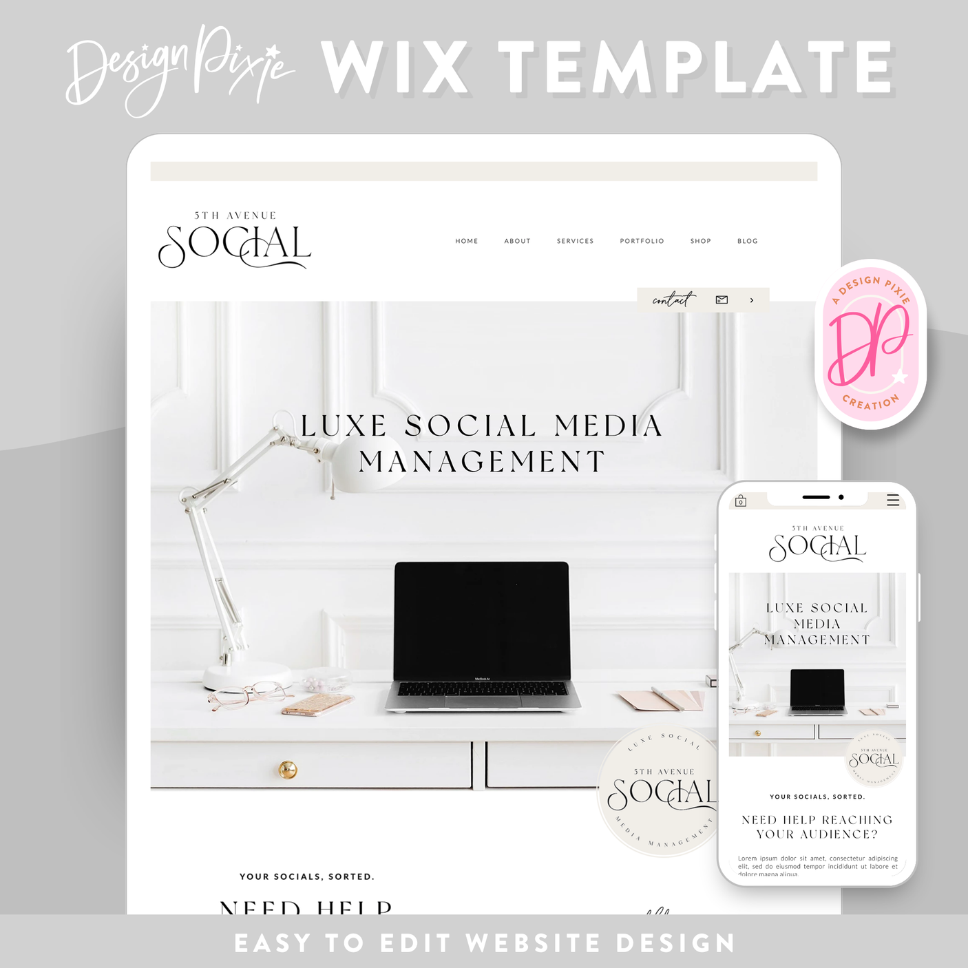 5th Avenue Social Wix Template