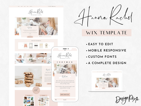 Hanna Rachel Wix Template - Design Pixie