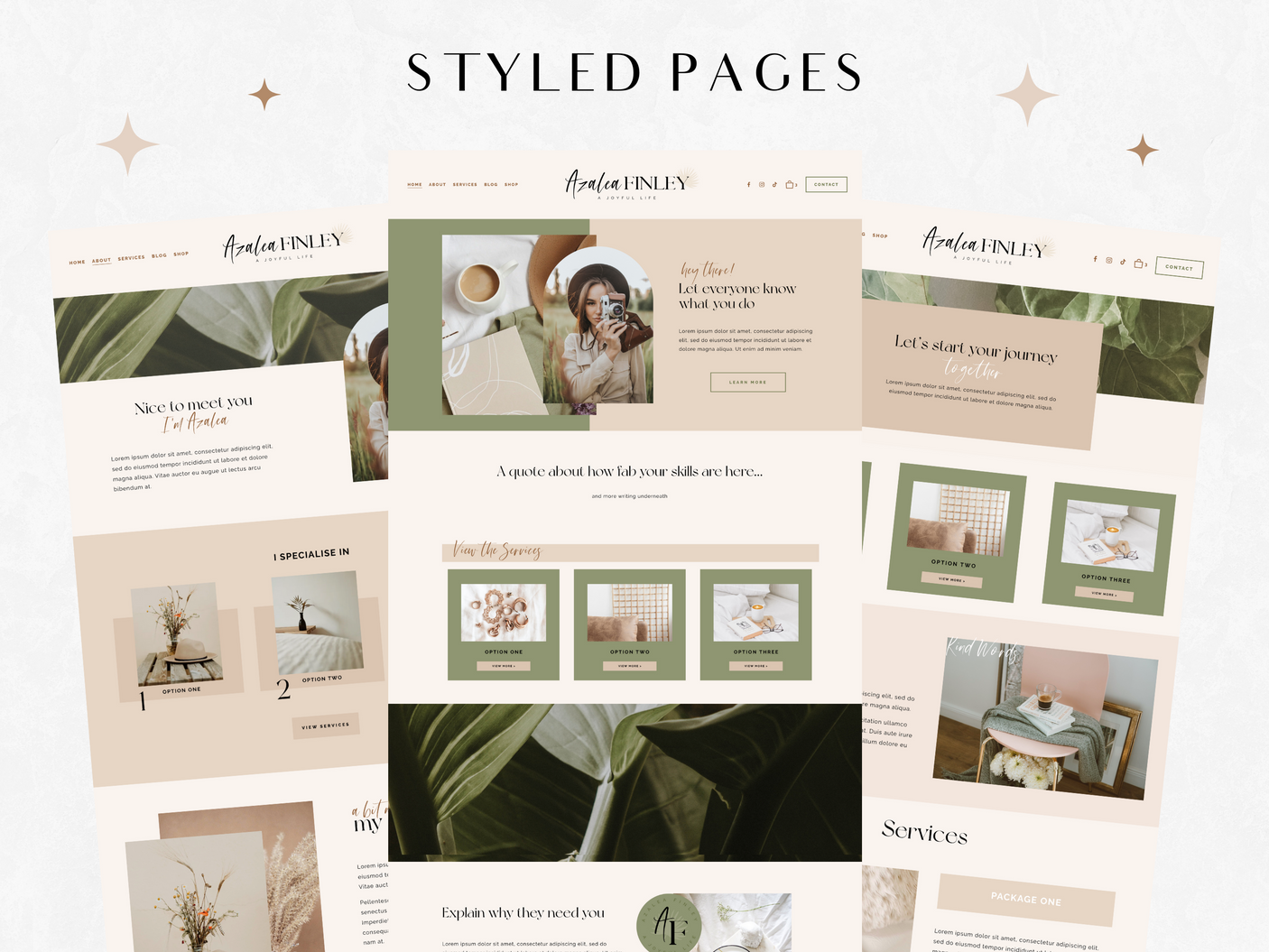 Azalea Finley Wix Template - Design Pixie