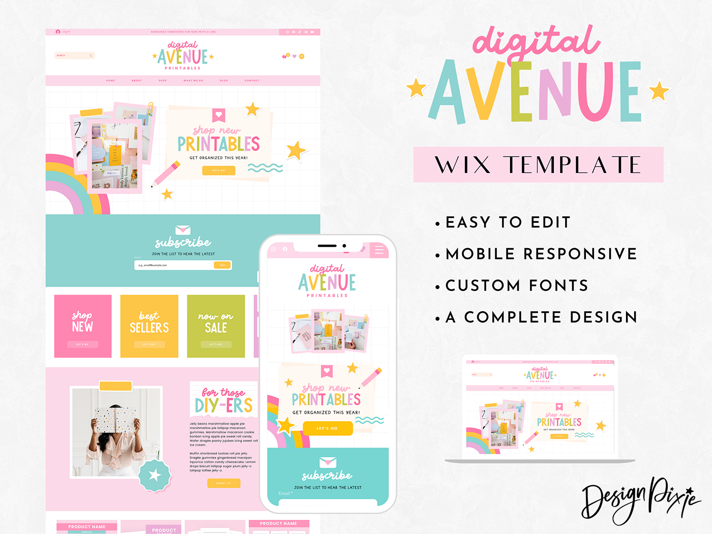 Digital Avenue Wix Template - Design Pixie