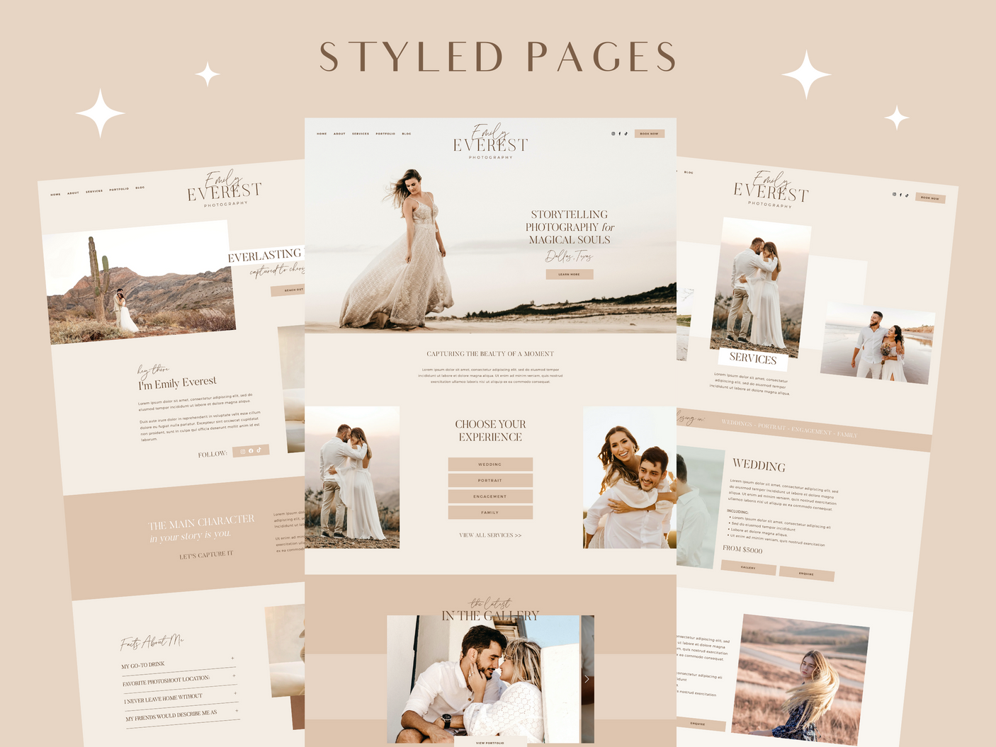 Emily Everest Wix Template - Design Pixie