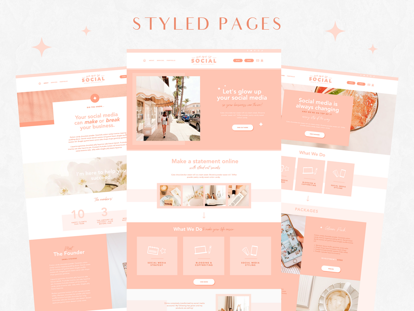 We Are So Social Wix Template - Design Pixie