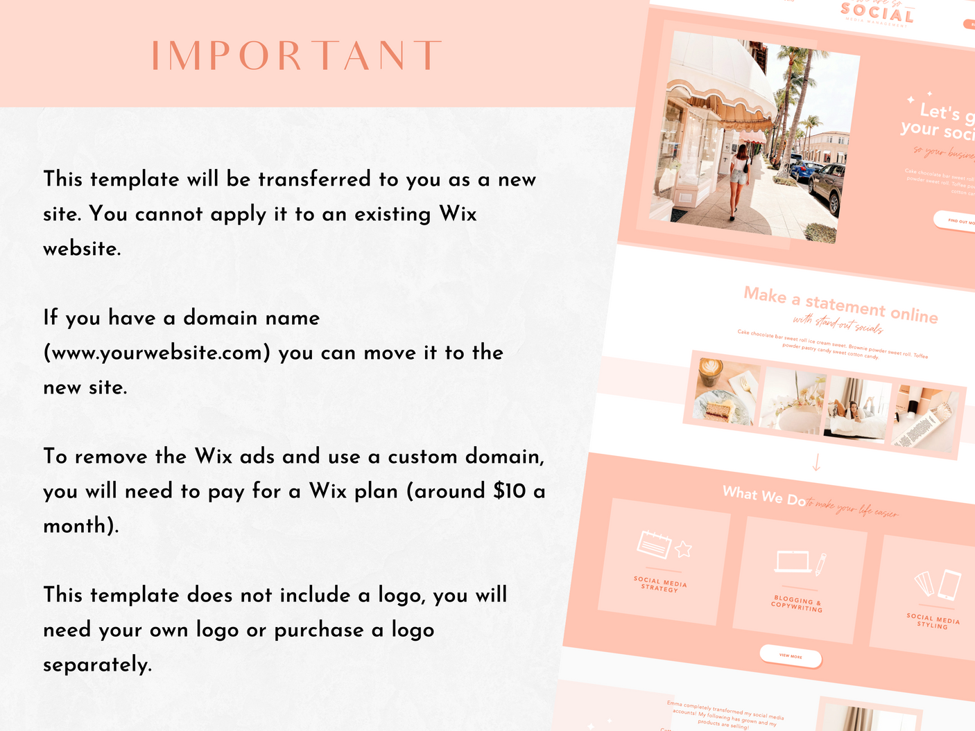 We Are So Social Wix Template - Design Pixie