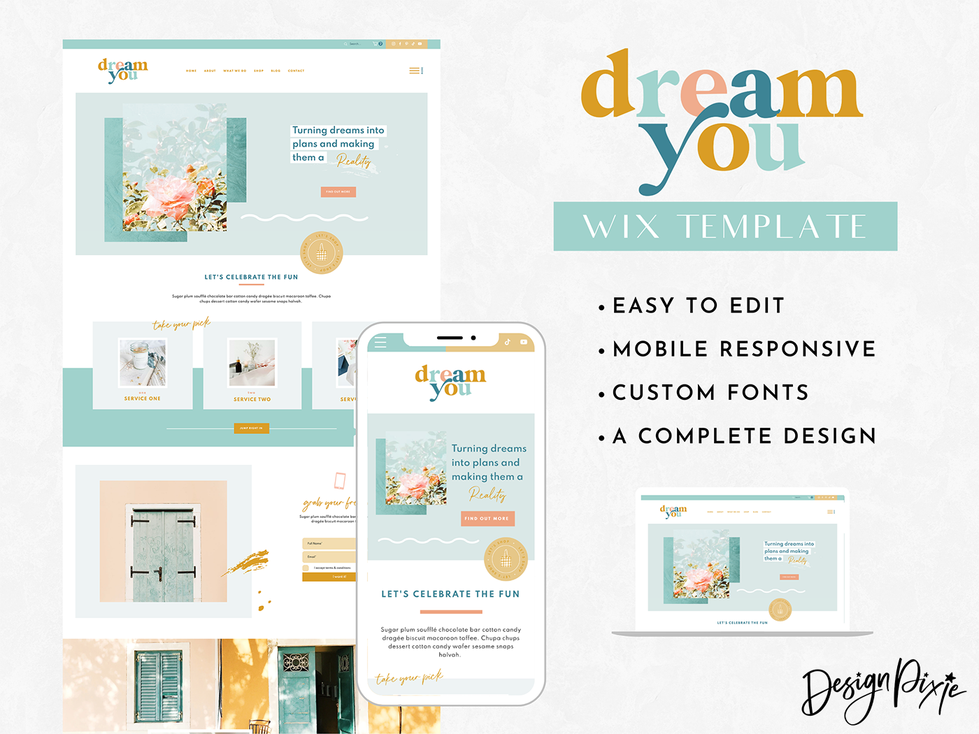 Dream You Wix Template - Design Pixie