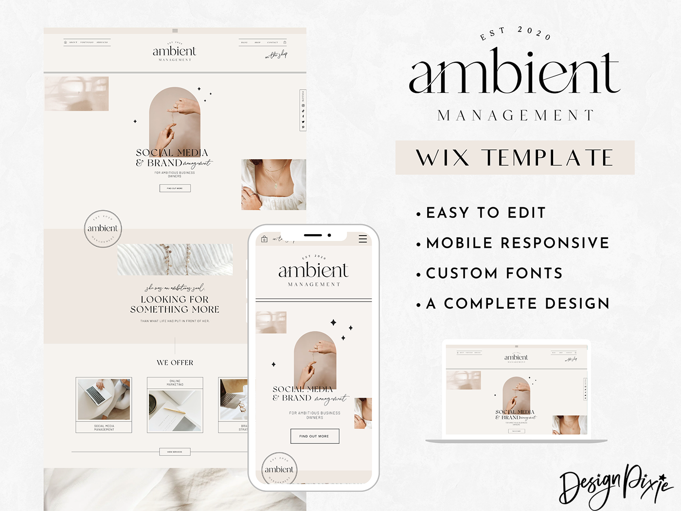 Ambient Wix Template - Design Pixie
