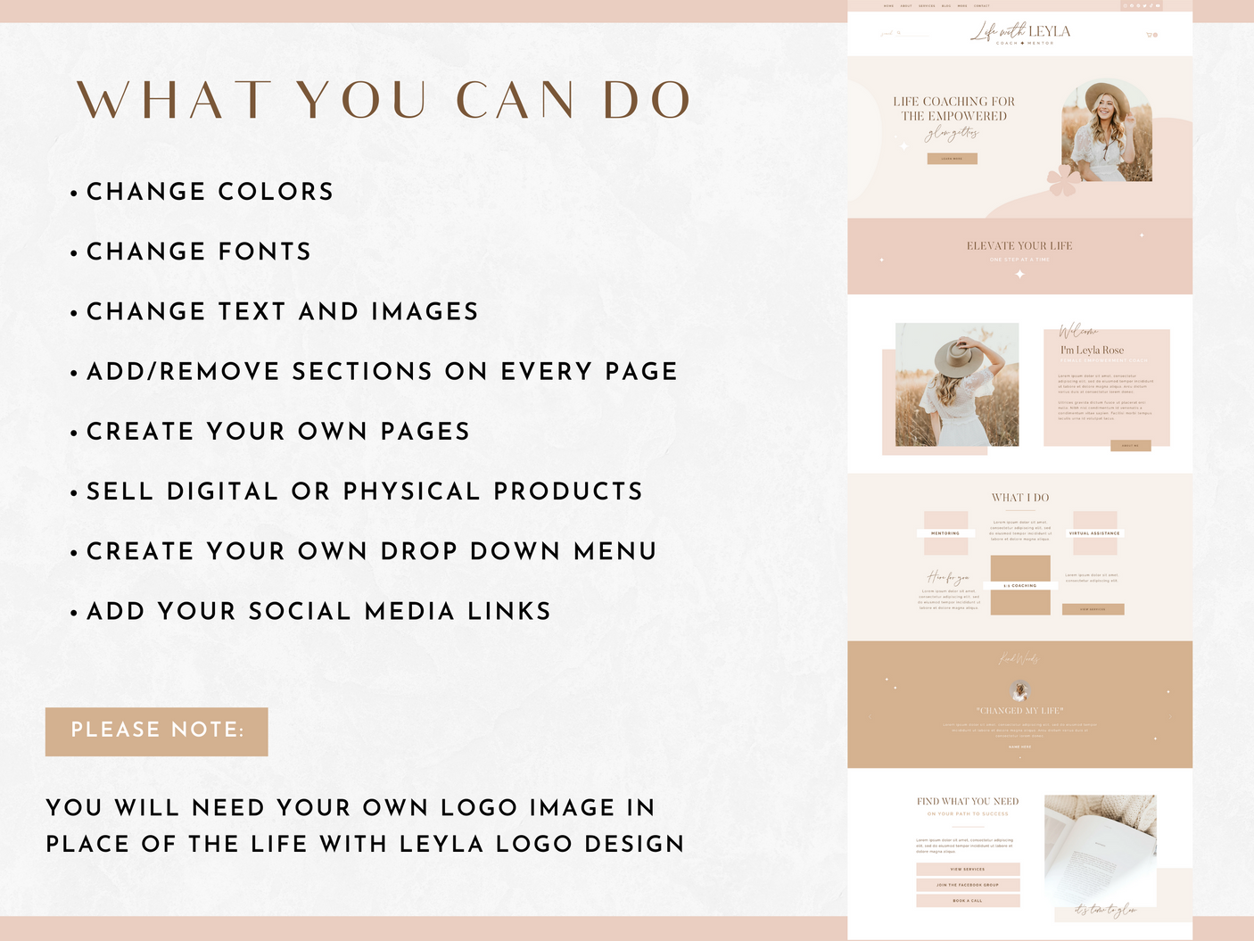 Life With Leyla Wix Template - Design Pixie