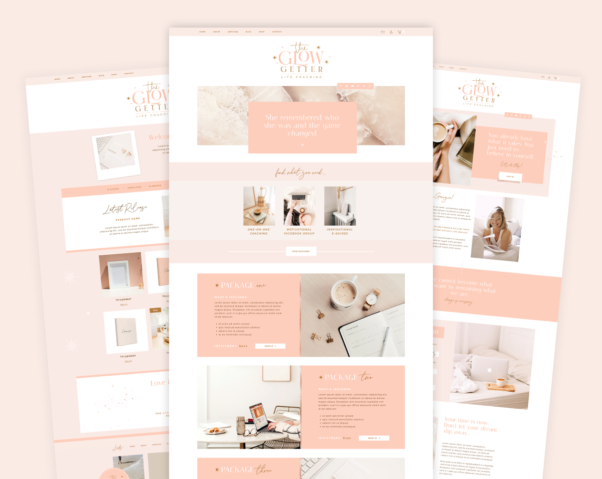 Glow Getter Wix Template - Design Pixie
