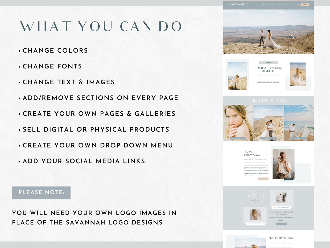 Savannah Wix Template - Design Pixie