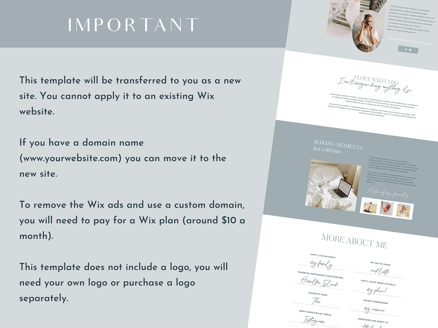 Savannah Wix Template - Design Pixie
