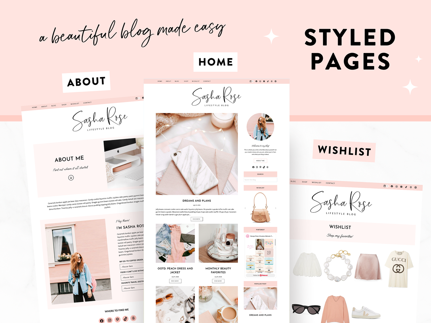 Sasha Rose Wordpress Theme