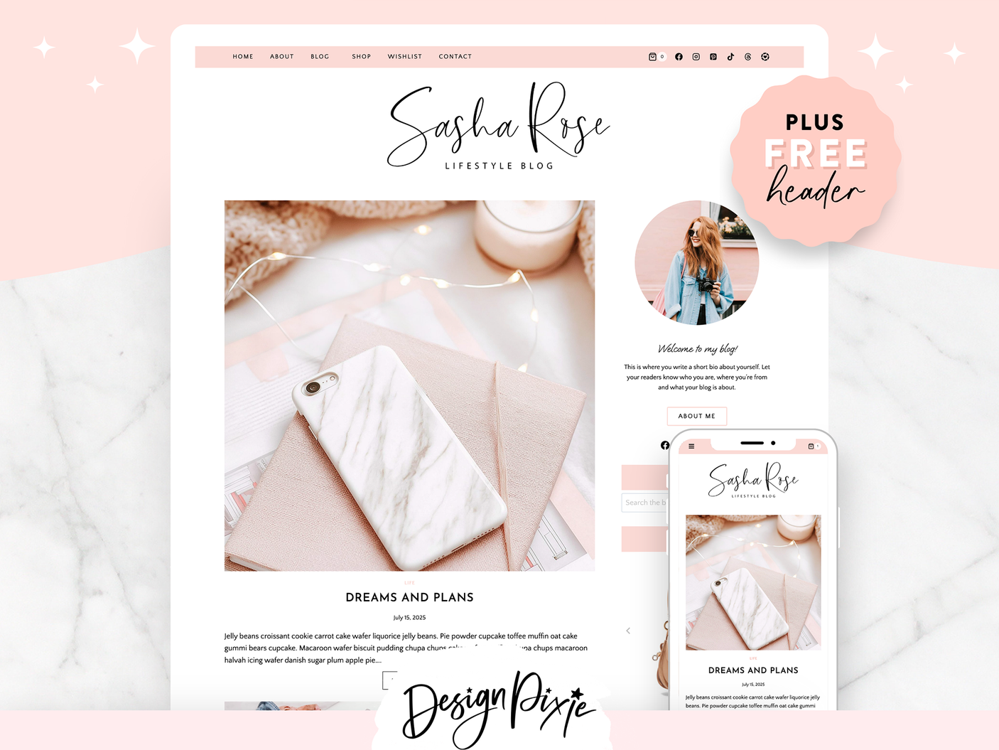 Sasha Rose Wordpress Theme