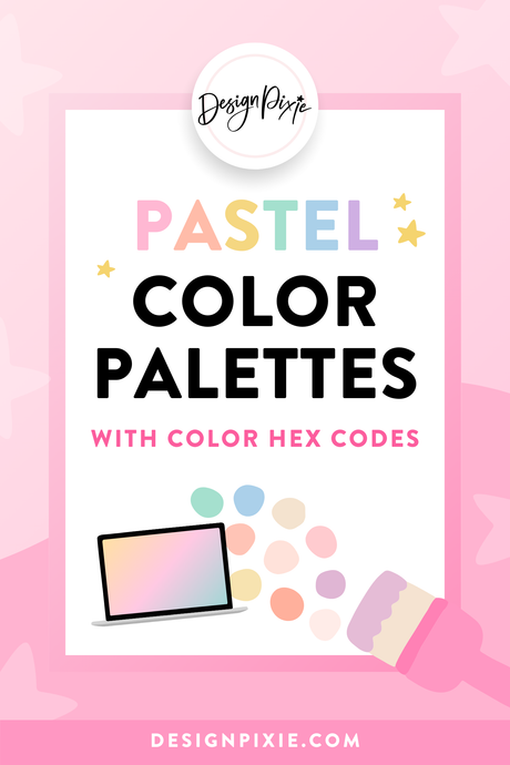 Pastel color palettes with hex color codes