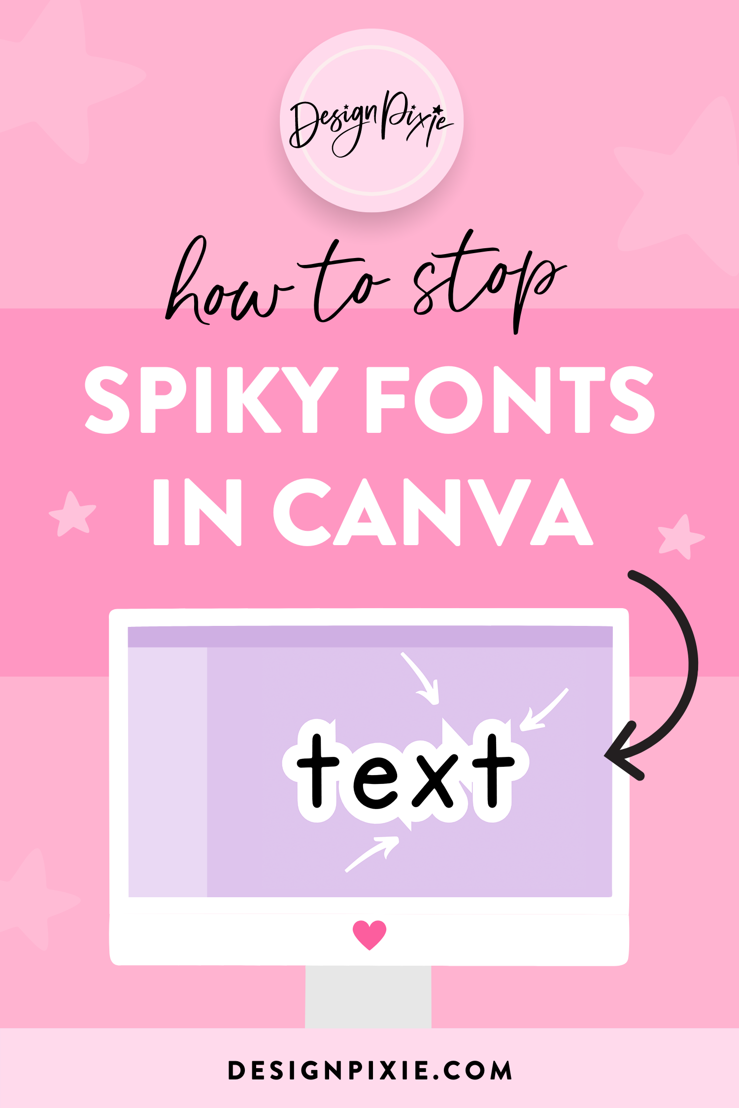 How to stop spiky font outline effect in Canva