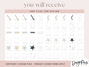 Glitter Shapes PNG Clipart - Design Pixie