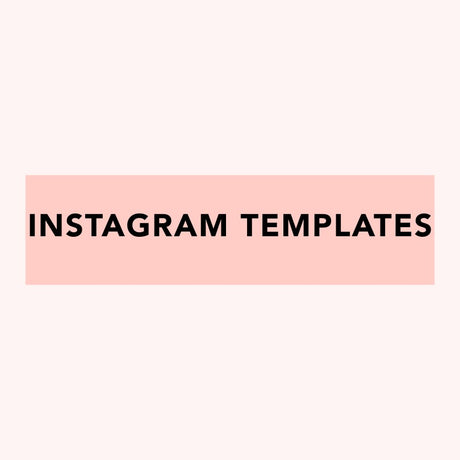 Text "Instagram Templates" on an orange background