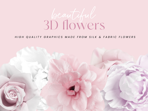3D Flowers PNG Clipart - Design Pixie