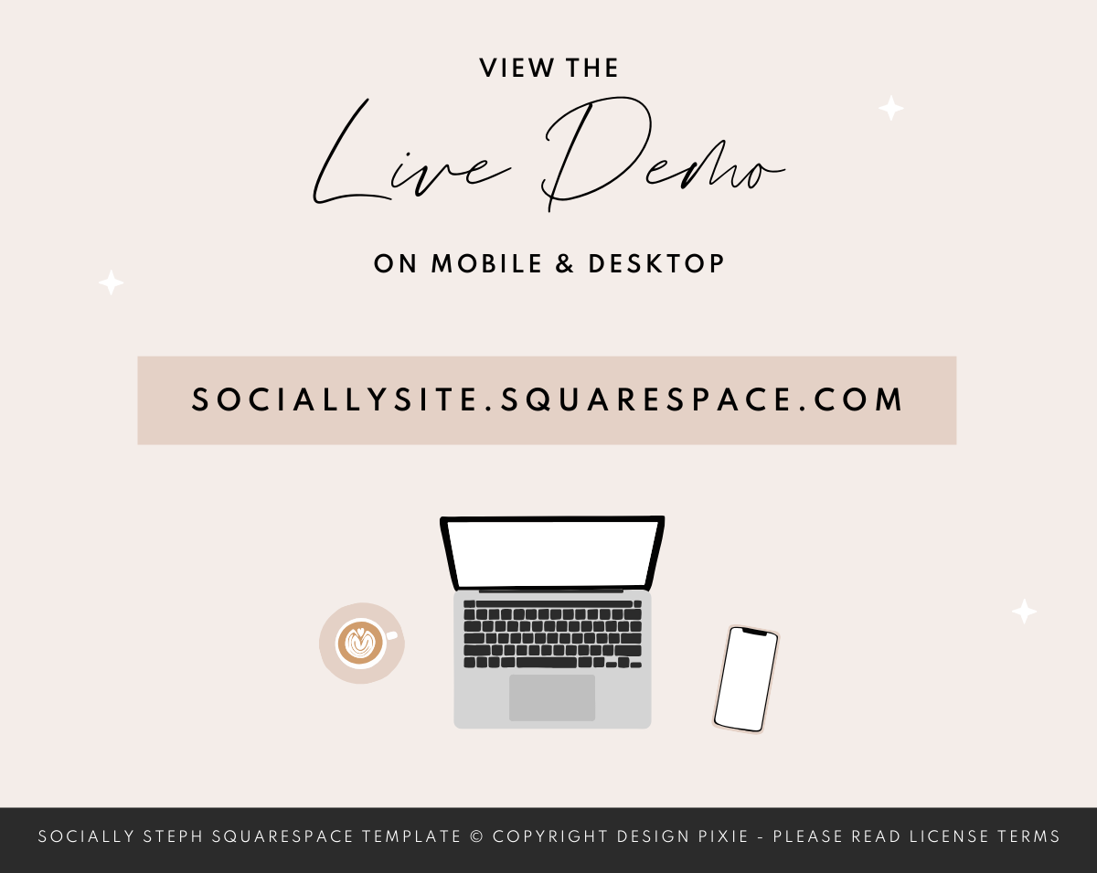 Socially Steph Squarespace Template