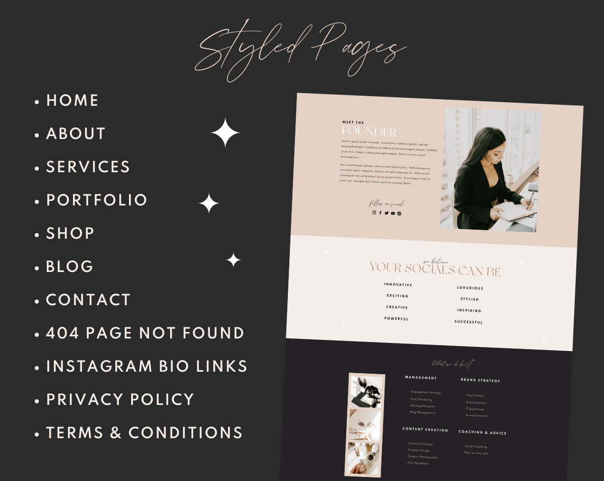 Socially Steph Squarespace Template