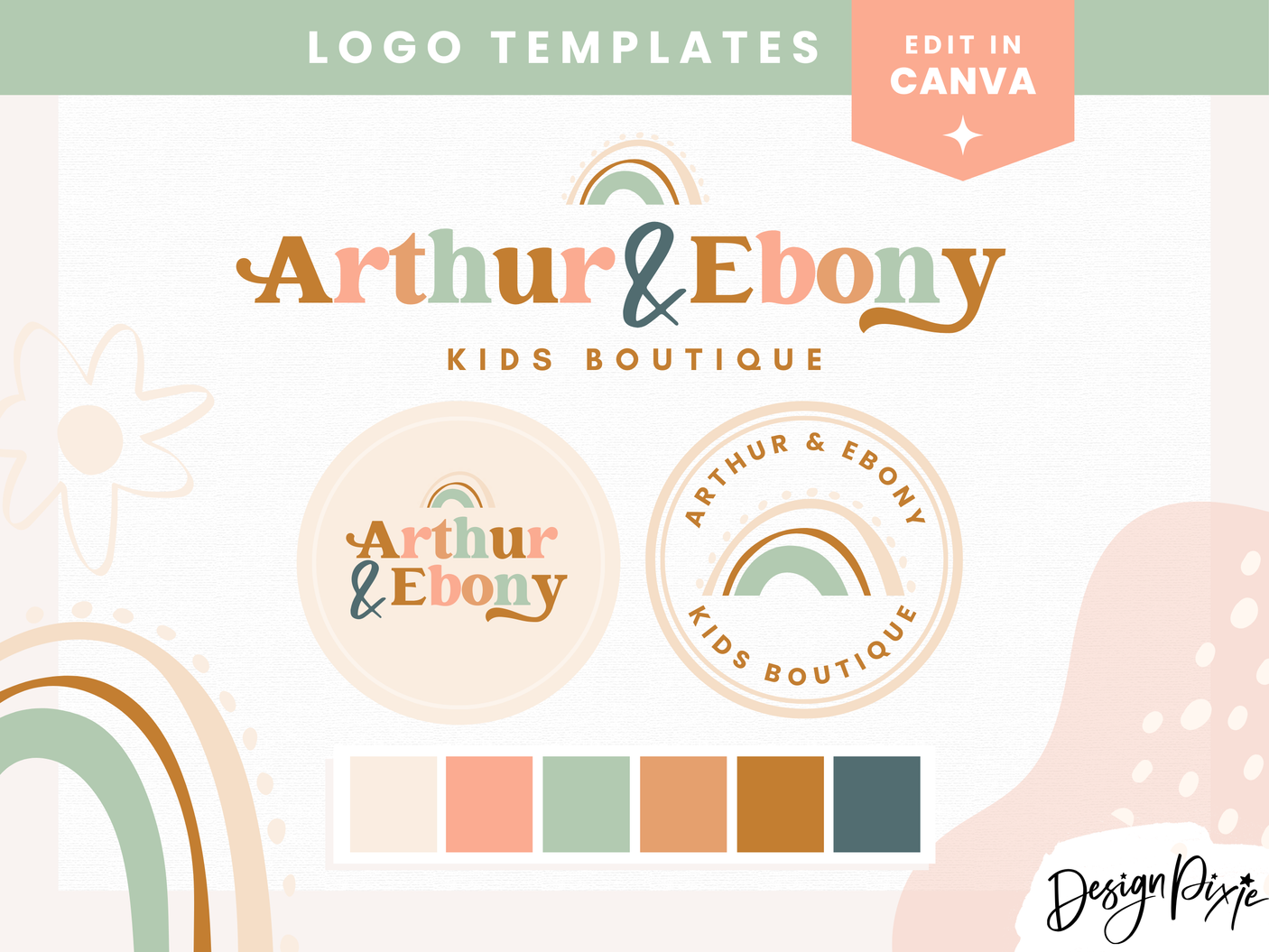 Arthur And Ebony Logo Template - Design Pixie