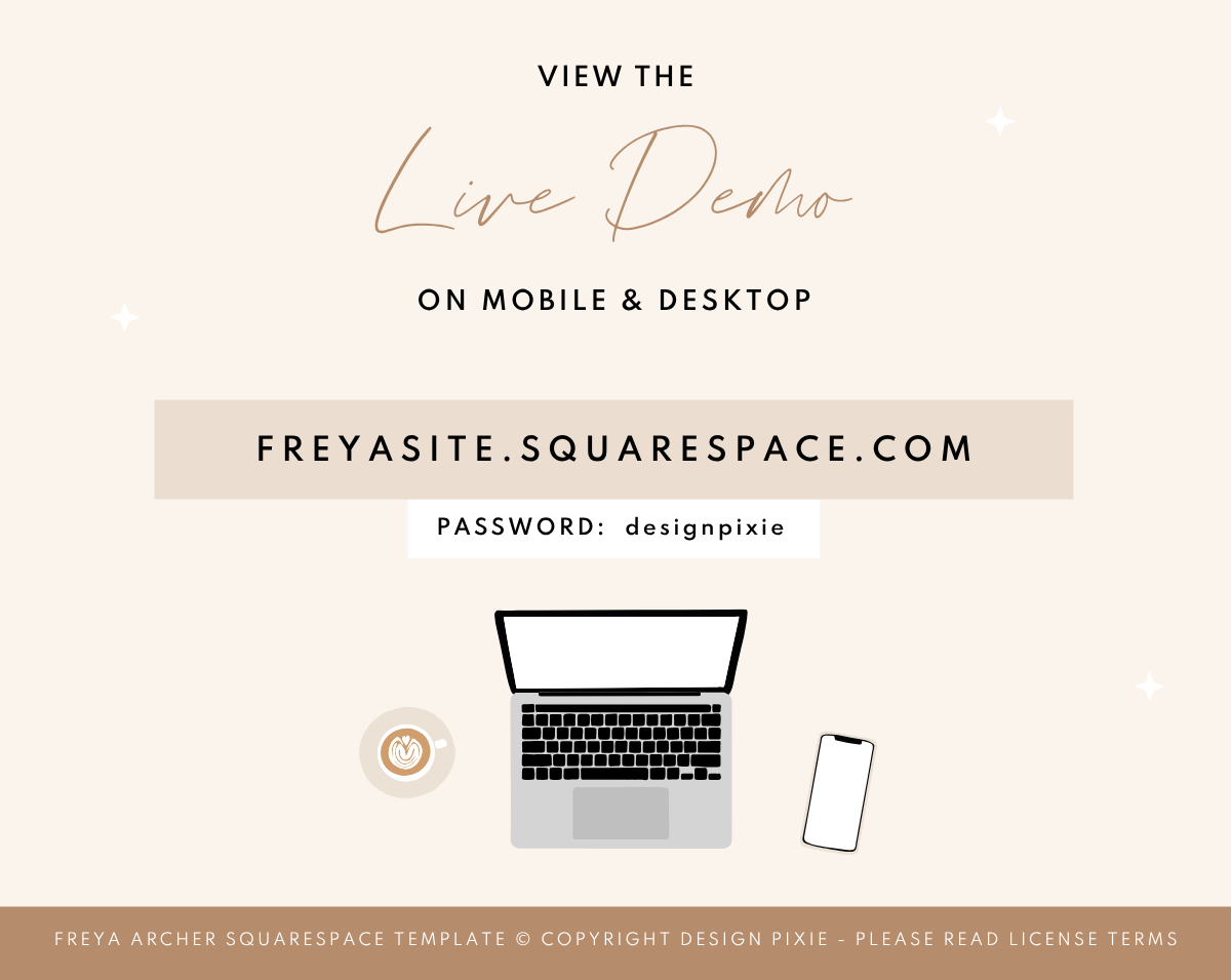 Freya Archer Squarespace Template