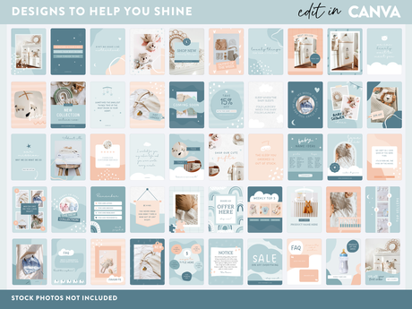 Baby Blue Instagram Templates