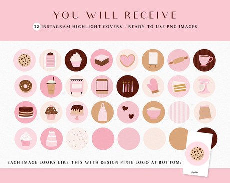 Bakery Instagram Highlight Icons