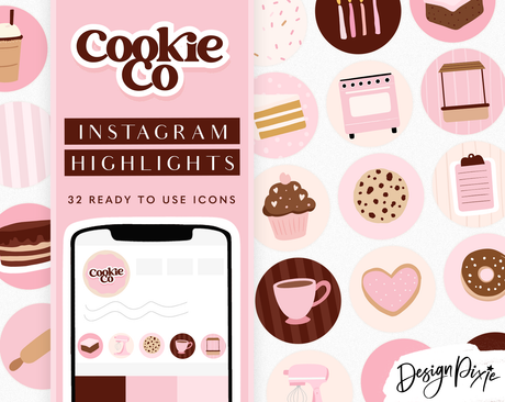Bakery aesthetic Instagram highlight covers